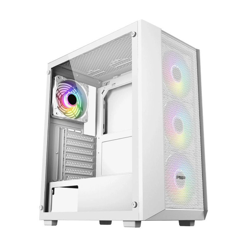 FSP CMT218 ATX Mid Tower Case - White - صندوق